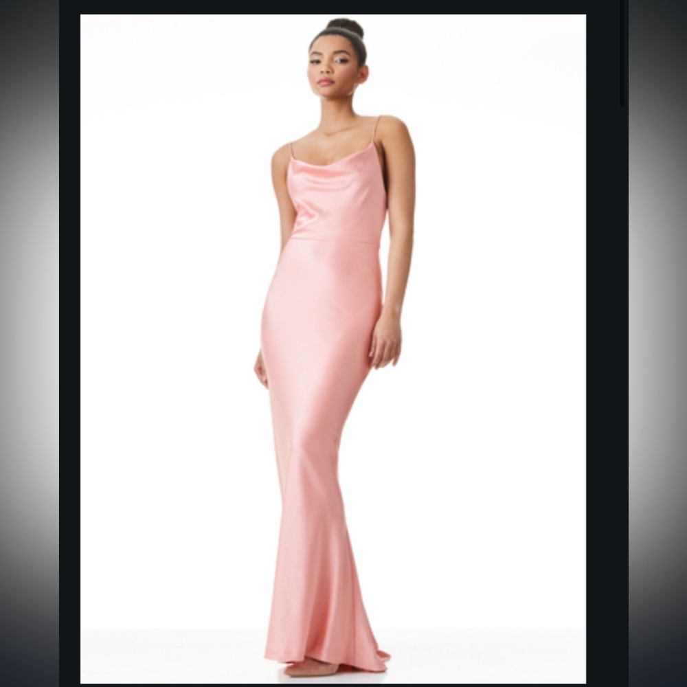 Alice + Olivia Light Pink Satin Slip Dress